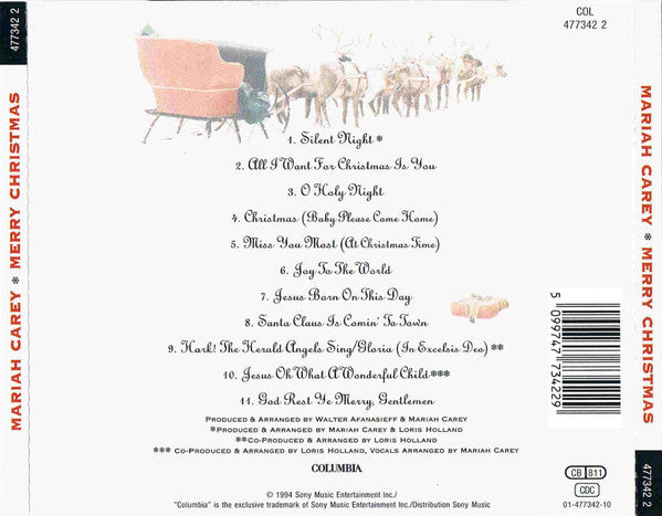 Mariah Carey : Merry Christmas (CD, Album, RE)