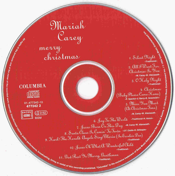 Mariah Carey : Merry Christmas (CD, Album, RE)