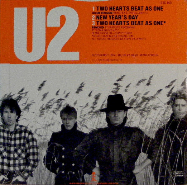 U2 : Two Hearts Beat As One (Club Version) (12", Single)