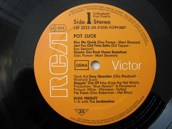 Elvis Presley : Pot Luck (LP, Album, RE)