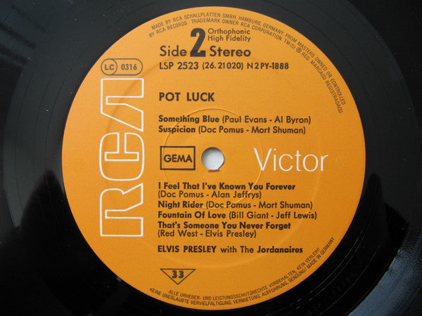 Elvis Presley : Pot Luck (LP, Album, RE)