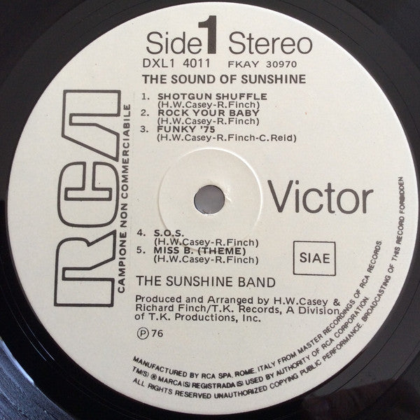 The Sunshine Band : The Sound Of Sunshine (LP, Album, Promo)