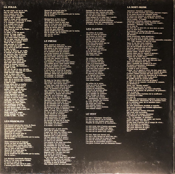 Mama Béa Tékielski : La Folle (LP, Album, Gat)