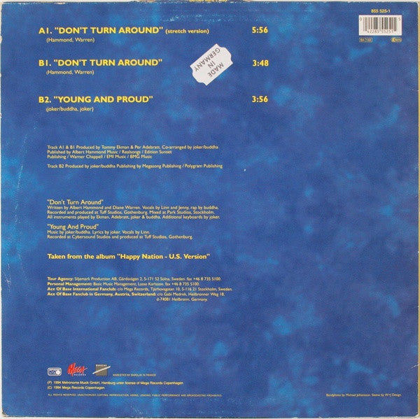 Ace Of Base : Don't Turn Around (12", Single)