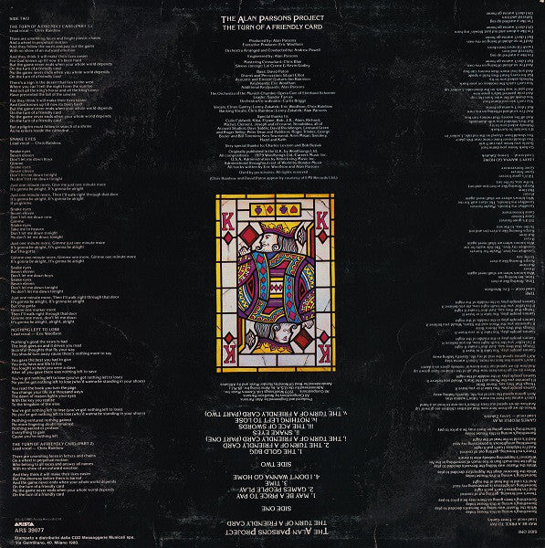 The Alan Parsons Project : The Turn Of A Friendly Card (LP, Album)