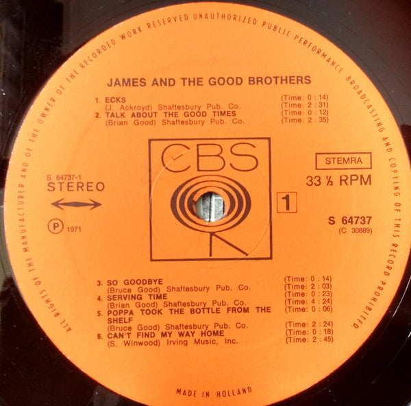 James And The Good Brothers : James And The Good Brothers (LP, Album)