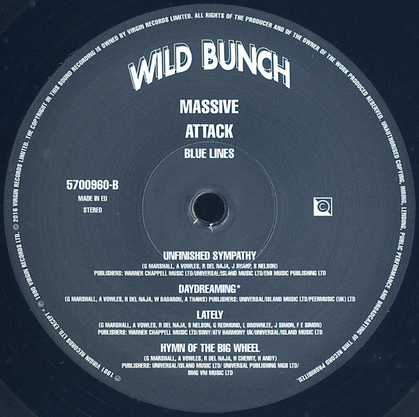 Massive Attack : Blue Lines (LP, Album, RE, 180)
