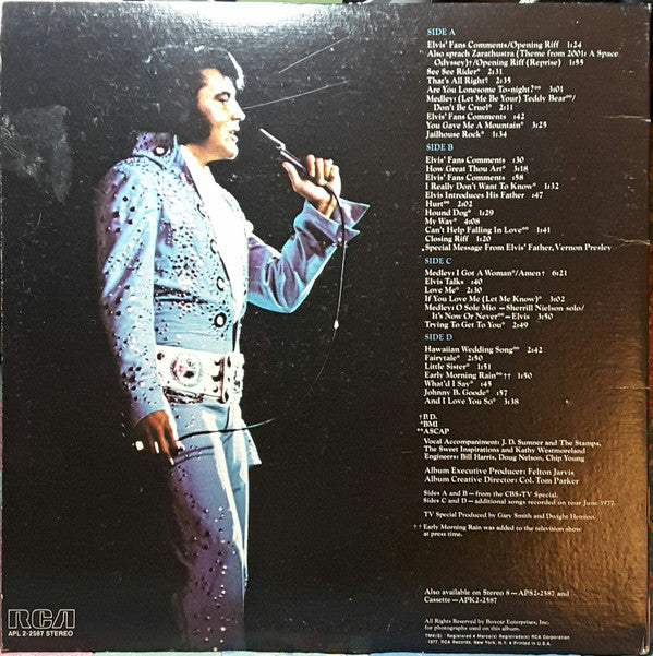 Elvis Presley : Elvis In Concert (2xLP, Album, Gat)