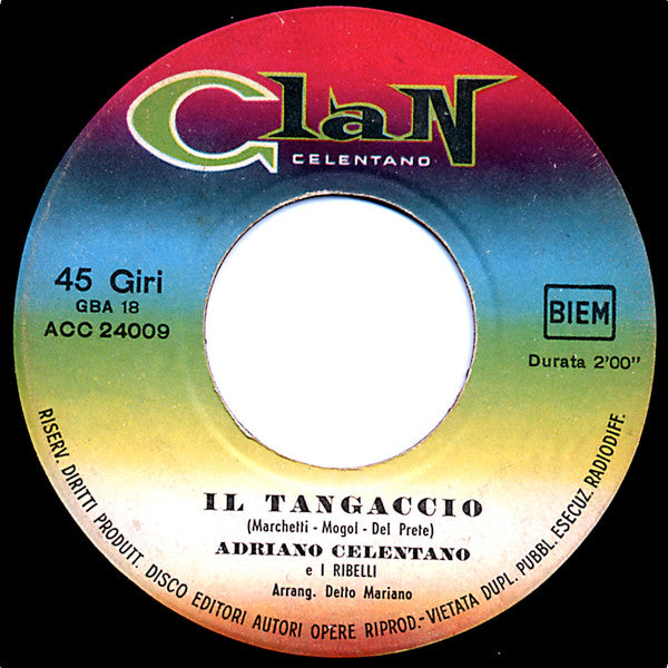 Adriano Celentano : Il Tangaccio (7", Gre)