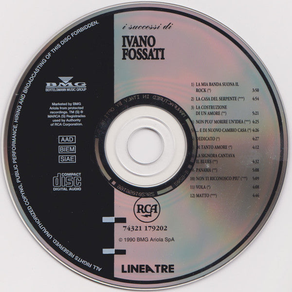Ivano Fossati : I Successi Di Ivano Fossati (CD, Comp, RE)